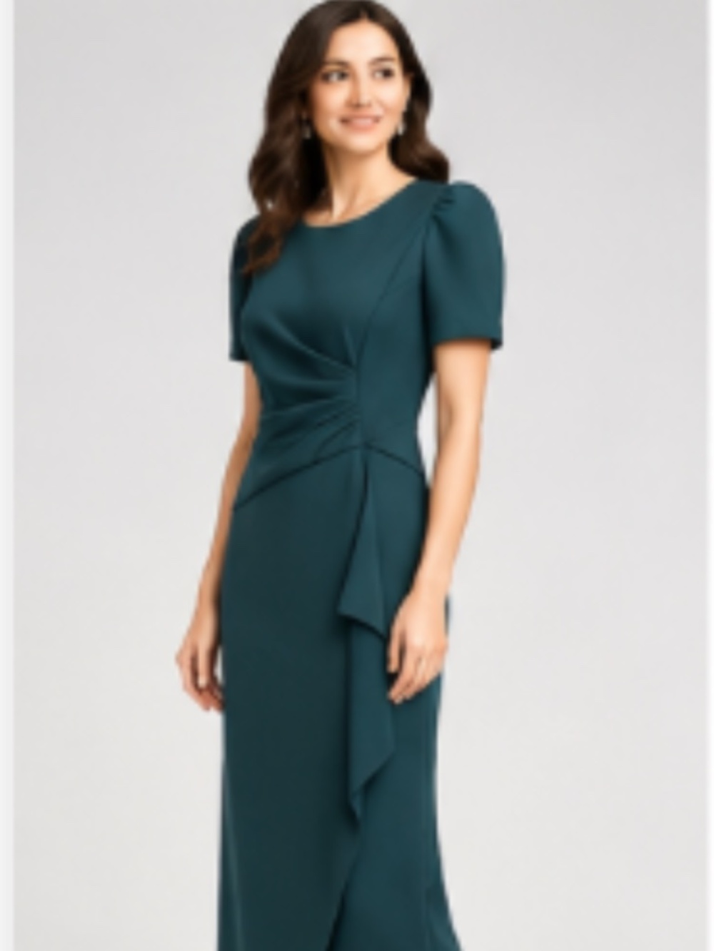Xscape Women's Draped Puff-Sleeve Sheath Dress